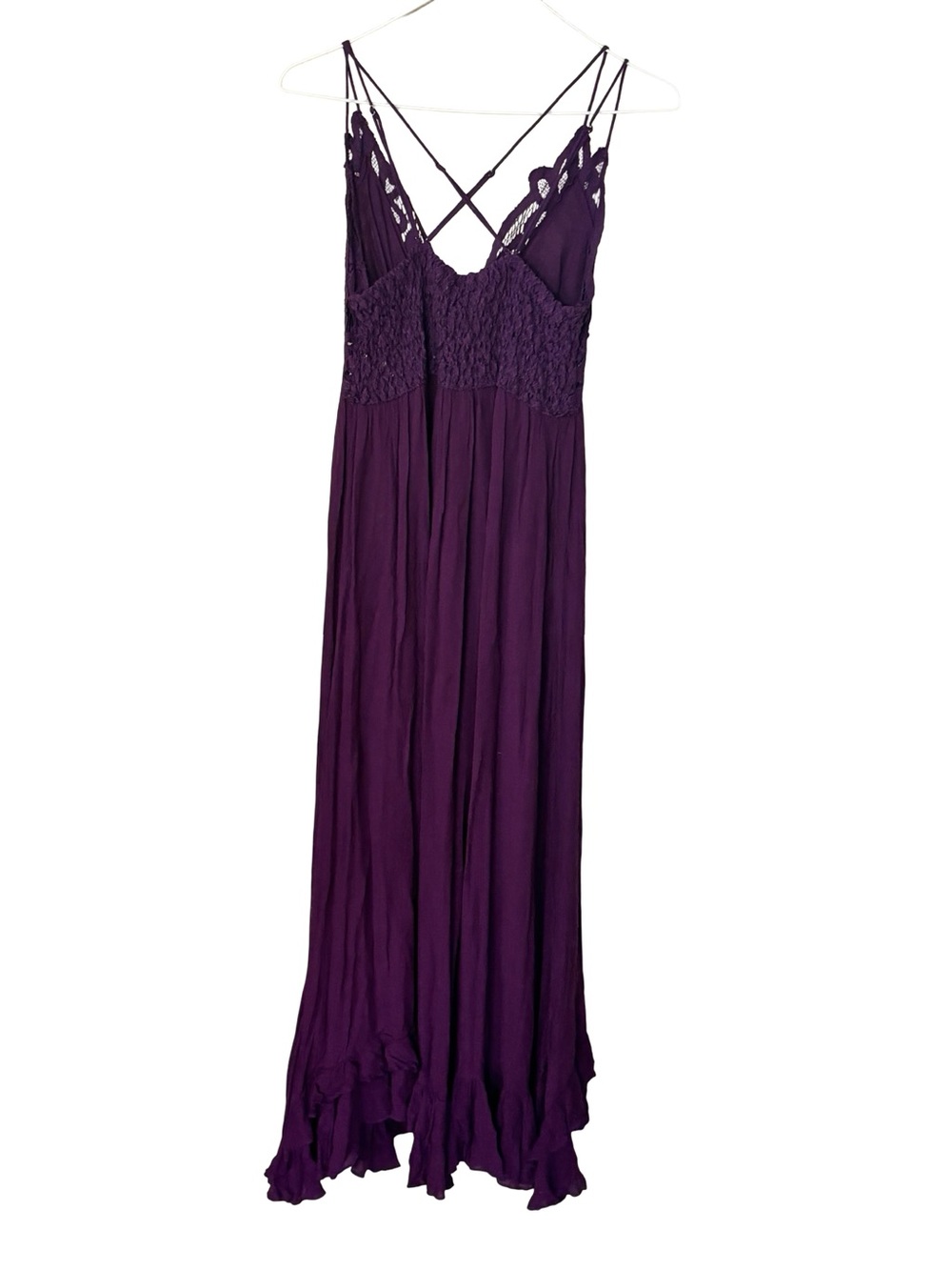 Free People One Adella Maxi Slip Dress Purple Plum - Picture 6 of 6